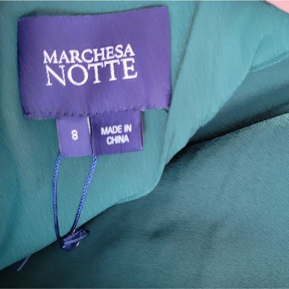 Marchesa Notte sleeveless fil-coupé midi  dress size 8 - Picture 6 of 7